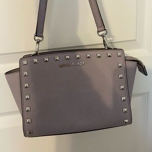 Michael Kors Lavender studded leather crossbody